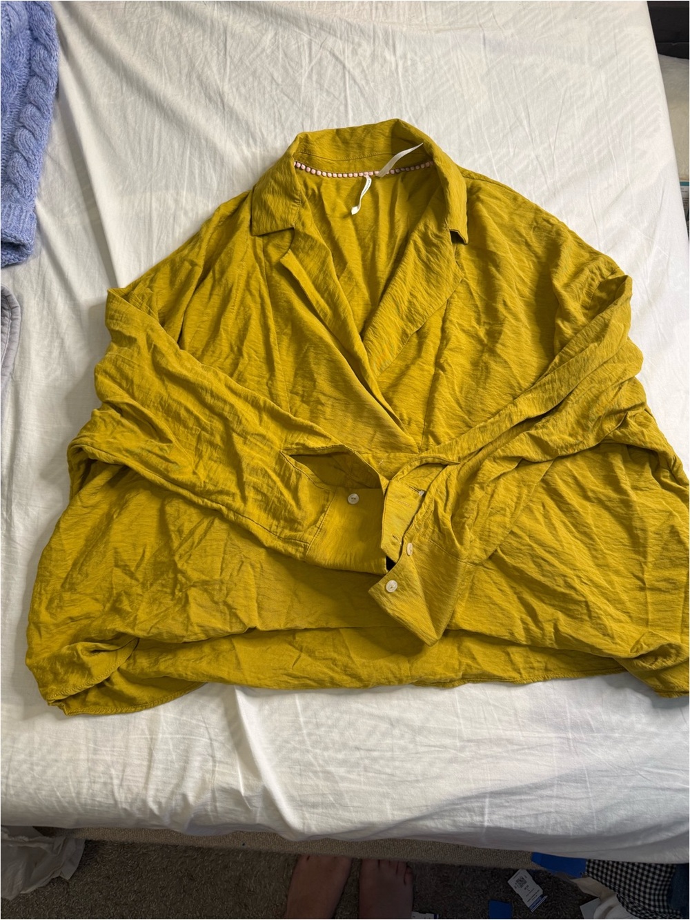 Anthro Mustard Long-Sleeve Shirt